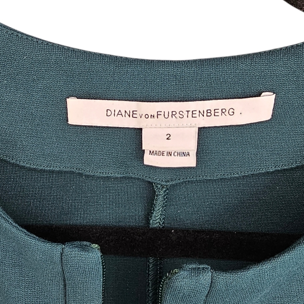 Diane von Furstenberg DVF Saturn Dress Green Size 2 - Picture 4 of 12